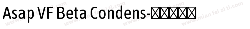 Asap VF Beta Condens字体转换
